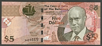 Bahamas, P-72, The Central Bank 2007 $5, GemCU